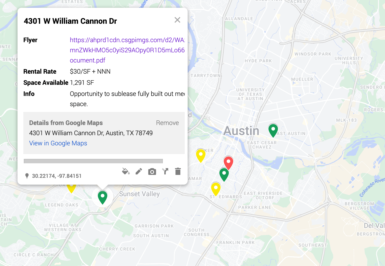 medical office site map example Austin Texas